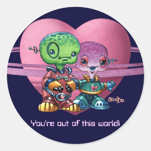 Marteenie Valentijnsticker Ronde Sticker (Voorkant)