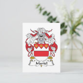 Martel Family Crest Briefkaart (Staand voorkant)