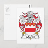 Martel Family Crest Briefkaart (Voorkant / Achterkant)