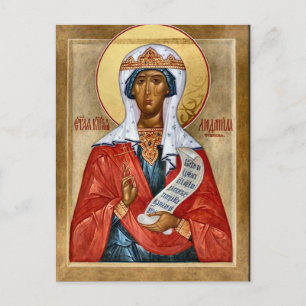 Martelaar St. Ludmila Orthodox Christelijk Icoon Briefkaart
