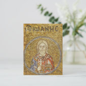 Martelaar van Sebaste John Byzantine Mozaïek Icon Briefkaart (Staand voorkant)
