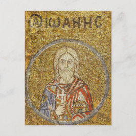 Martelaar van Sebaste John Byzantine Mozaïek Icon Briefkaart