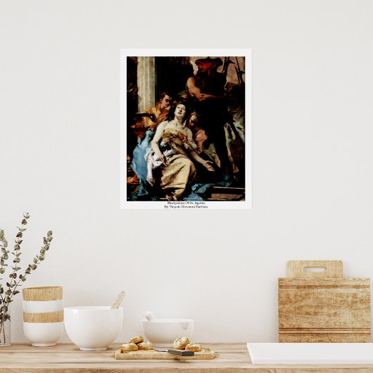 martelaarschap van St. Agatha Poster (Keuken)