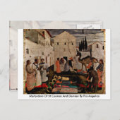 martelaarschap van St. Cosmas en Damian door Fra A Briefkaart (Voorkant / Achterkant)