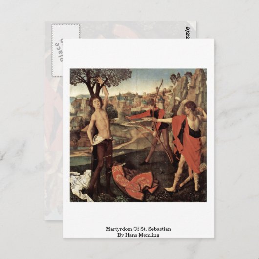 martelaarschap van St. Sebastian door Hans Memling Briefkaart (Voorkant / Achterkant)