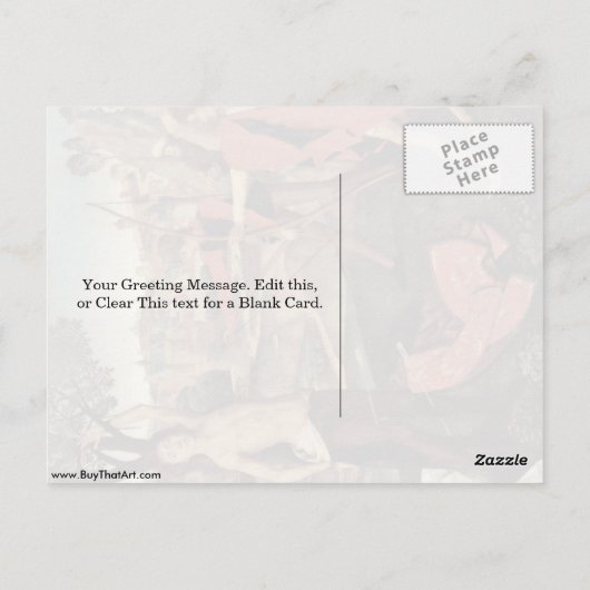 martelaarschap van St. Sebastian door Hans Memling Briefkaart (Achterkant)