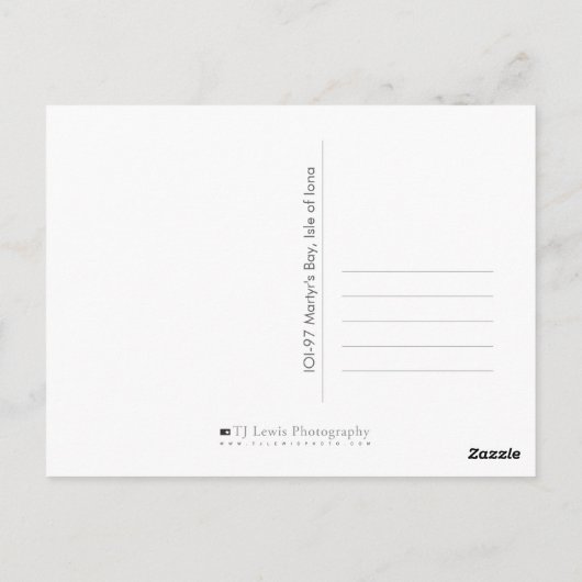 Martelarenbaai op het eiland Iona Briefkaart (Achterkant)