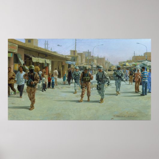 Martelarenmarkt door Larry Selman Poster (Voorkant)