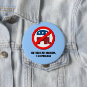 Marteling is niet Amerikaans, maar republikeins Ronde Button 4,0 Cm (In situ)