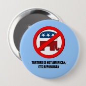 Marteling is niet Amerikaans, maar republikeins Ronde Button 4,0 Cm (Voorkant /achterkant)