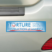 Marteling is vernietiging van Amerika Bumpersticker (Op auto)