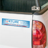 Marteling is vernietiging van Amerika Bumpersticker (Op Truck)