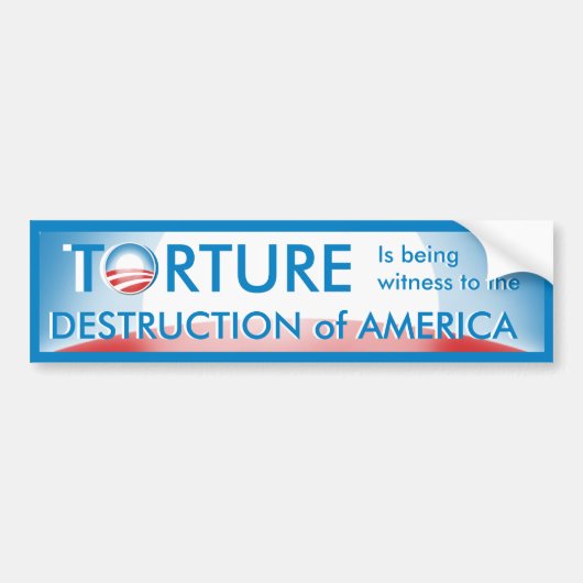 Marteling is vernietiging van Amerika Bumpersticker (Voorkant)