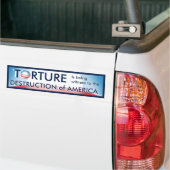 Marteling is vernietiging van Amerika Bumpersticker (Op Truck)