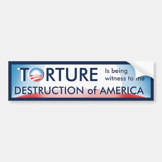Marteling is vernietiging van Amerika Bumpersticker (Voorkant)
