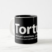 Marteling - we hebben vragen, je hebt antwoorden tweekleurige koffiemok (Voorkant links)