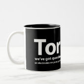 Marteling - we hebben vragen, je hebt antwoorden tweekleurige koffiemok (Links)