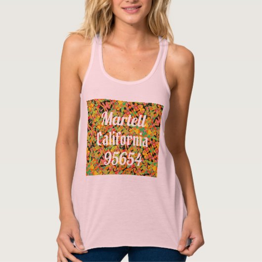 Martell, Californië 95654 shirt met abstracte desi (Voorkant)