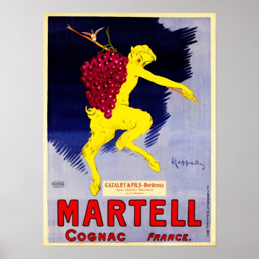 MARTELL COGNAC France Art Deco Leonetto Cappiello Poster (Voorkant)