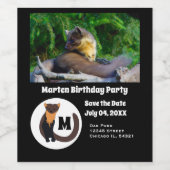 Marten Birthday Party fotoMonogram Wijn Etiket (Enkel label)