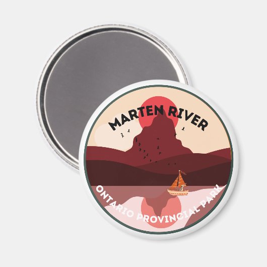 Marten River Ontario Provincial Park Magnet (Voorkant / Achterkant)