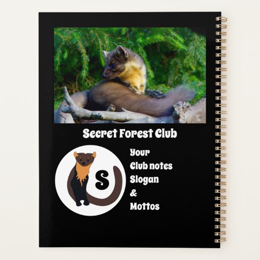 Marten Secret Forest Club Monogram Planner (Achterkant)