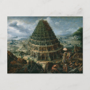 Marten van Valckenborch - De toren van Babel Briefkaart