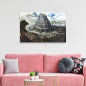 Marten van Valckenborch De toren van Babel Canvas Afdruk (Insitu (Woonkamer))