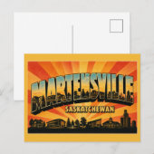 Martensville Saskatchewan Gezinsstad Briefkaart (Voorkant / Achterkant)