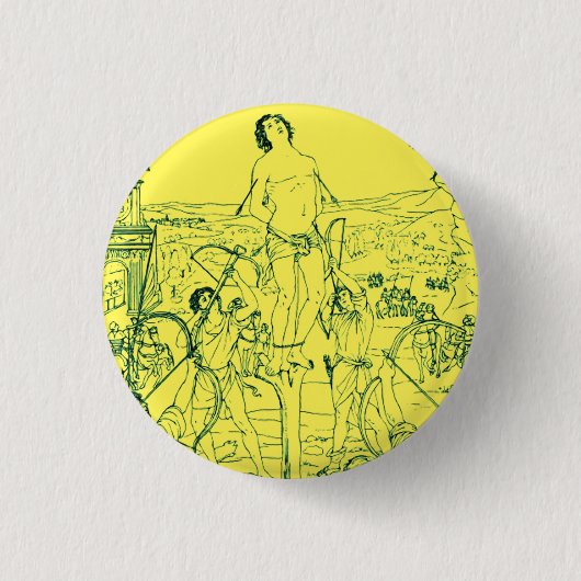 Marter van Sint-Sebastiaan Ronde Button 3,2 Cm (Voorkant)