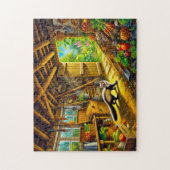 Marter verkent de oude schuur legpuzzel (Verticaal)