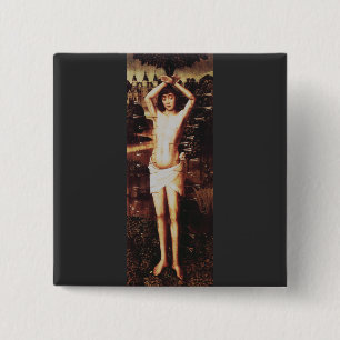 Marterdood van Sint-Sebastiaan Vroegchristelijk Vierkante Button 5,1 Cm