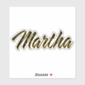 Martha black gold Lettering Aufkleber Sticker (Vel)