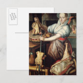 Martha die het eten klaarmaakt voor Jezus Briefkaart (Voorkant / Achterkant)