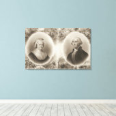 Martha en George Washington 1876 Canvas Afdruk (Insitu (Houten vloer))