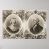 Martha en George Washington 1876 Poster (Voorkant)
