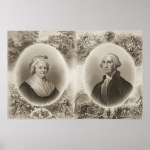 Martha en George Washington 1876 Poster