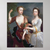 Martha en Teresa Blount, 1716 Poster (Voorkant)