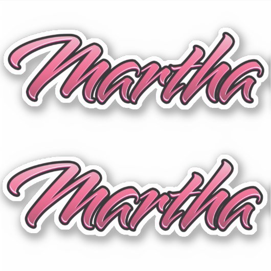 Martha faded pink Aufkleber Sticker Stickerset (Voorkant)