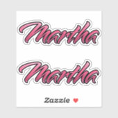 Martha faded pink Aufkleber Sticker Stickerset (Vel)
