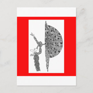 Martha graham dancing briefkaart