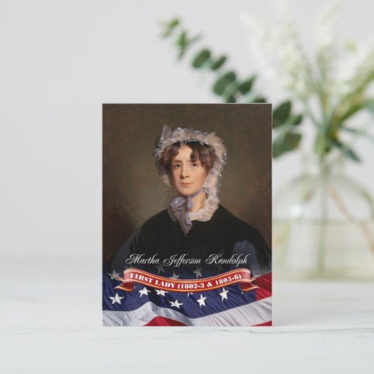 Martha Jefferson Randolph, First Lady of the U.S. Briefkaart (Staand voorkant)
