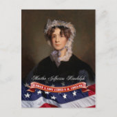 Martha Jefferson Randolph, First Lady of the U.S. Briefkaart (Voorkant)