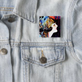 Martha Mansfield Vierkante Button 5,1 Cm (In situ)
