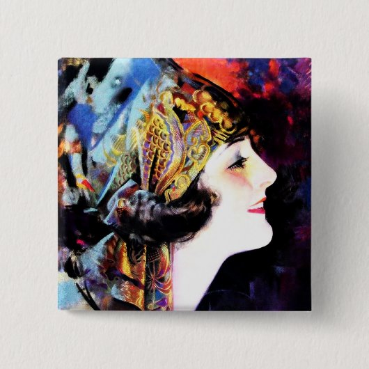 Martha Mansfield Vierkante Button 5,1 Cm (Voorkant)