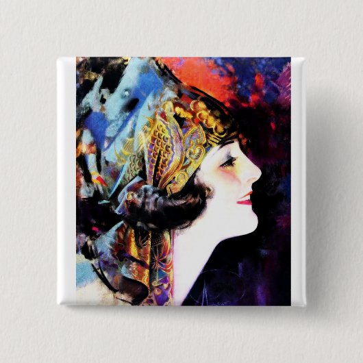 Martha Mansfield Vierkante Button 5,1 Cm (Voorkant)