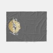 Martha Sweeney Gold Lips Fleece Blanket (Voorkant (Horizontaal))