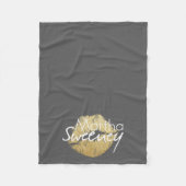 Martha Sweeney Gold Lips Fleece Blanket (Voorkant)