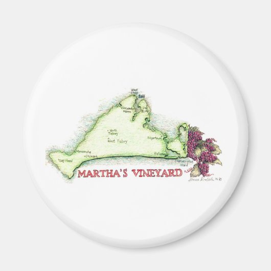 Martha Vineyard Island Magnet (Voorkant)
