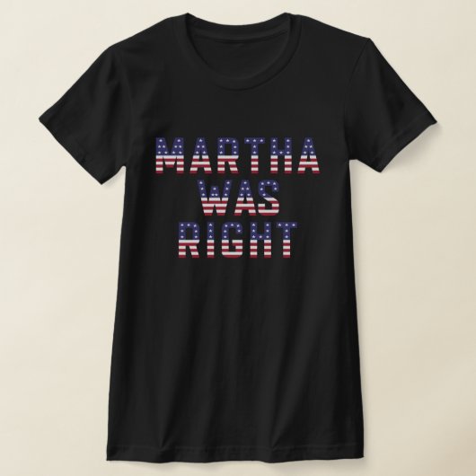 Martha was de Amerikaanse vlag T-Shirt (Laagn)